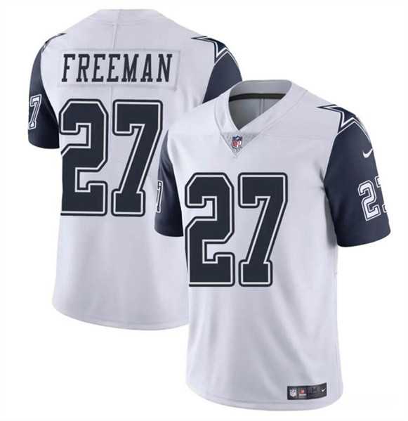 Youth Dallas Cowboys #27 Royce Freeman White Color Rush Limited Stitched Jersey Dzhi->youth nfl jersey->Youth Jersey